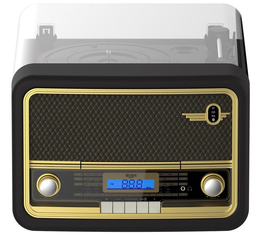 Bush Classic Retro Turntable FM Radio Record & CD Player with Bluetooth