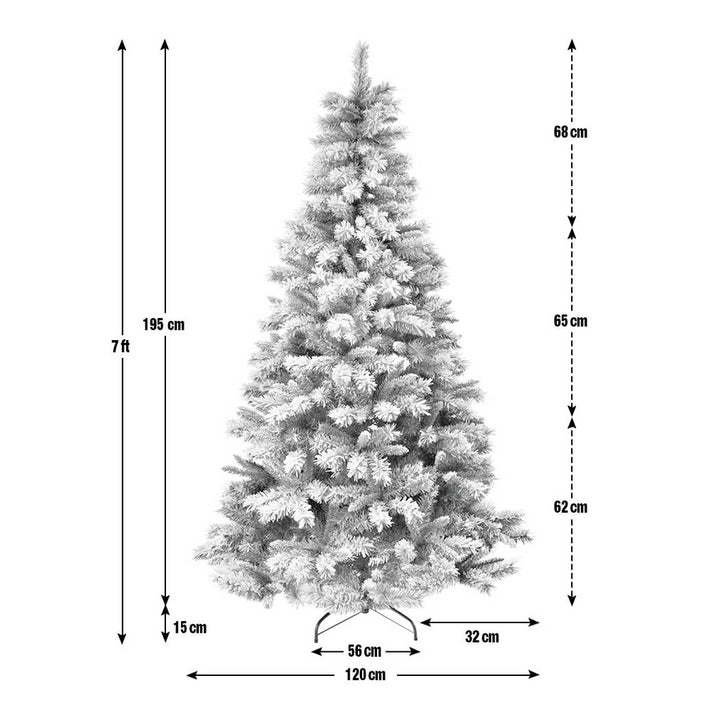 Habitat 7ft Snow Covered Christmas Tree - Green