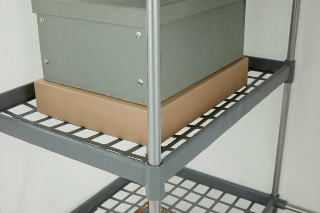 Home Covered Double Wardrobe - Cream