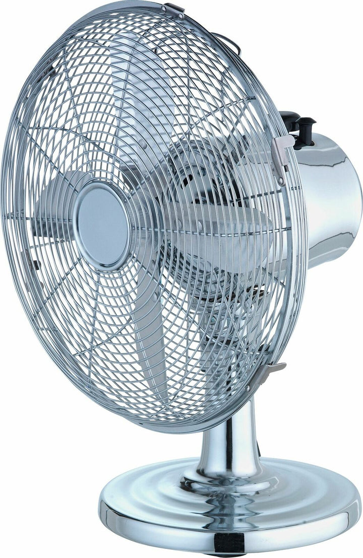 Challenge 12 Inch Oscillating Desk Fan - Chrome