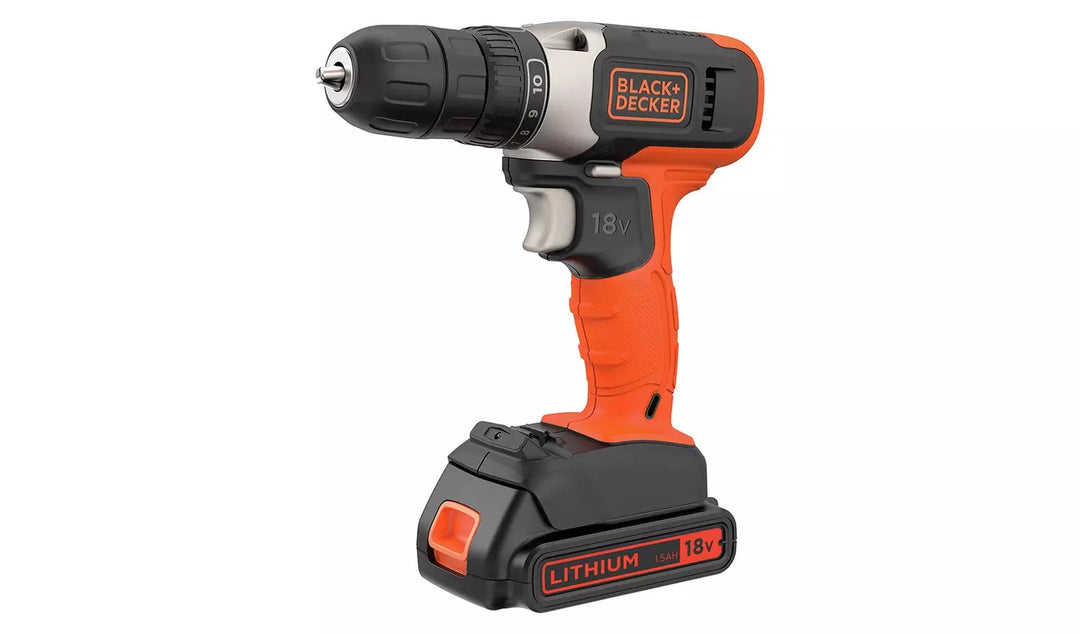 Black + Decker 18V Lithium-ion Drill Driver with Accessories