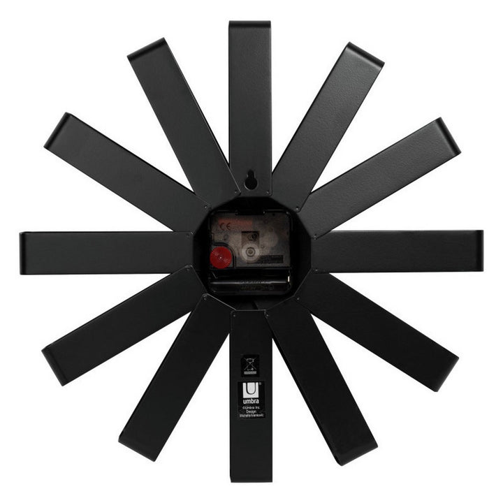 Umbra Ribbon Wall Clock - Black & Silver