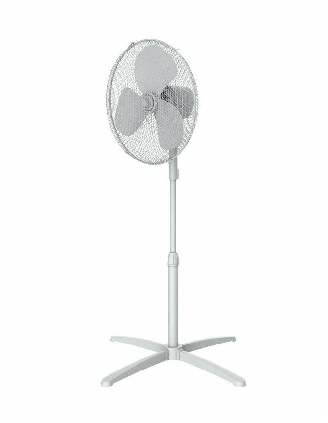 Challenge 16 Inch Oscillating Pedestal Fan - 3 Speed - White