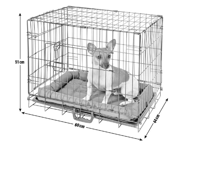 Home Double Door Dog Crate - Small