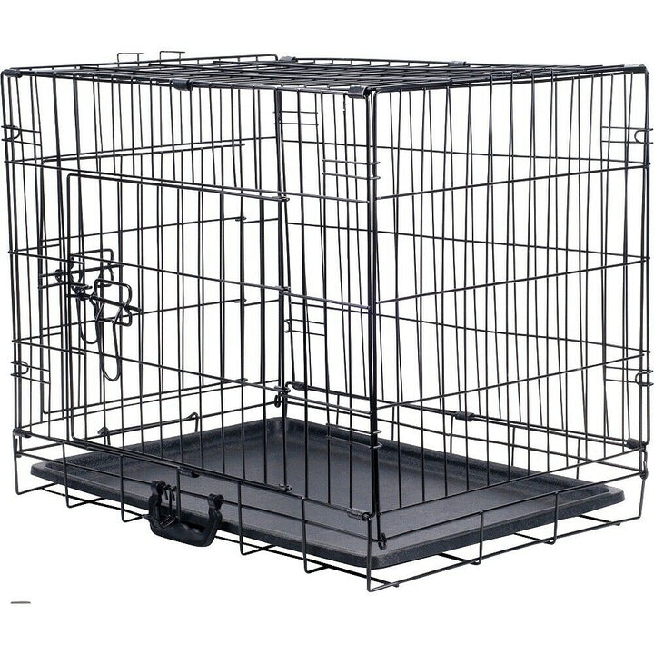 Home Double Door Dog & Cat Crate Cage - Large