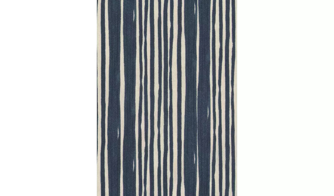 Home Coastal Stripe Folding Recliner Garden Chair - Blue