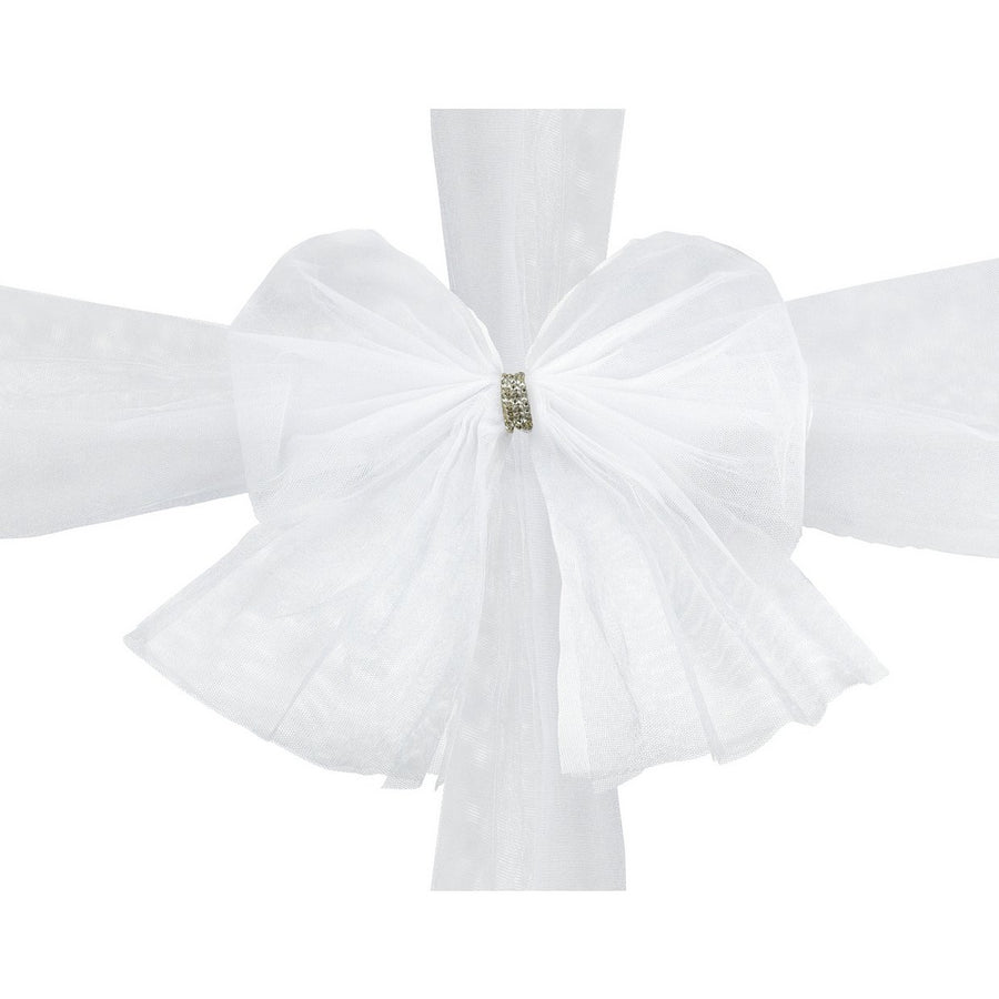 Home Silver Christmas Door Bow