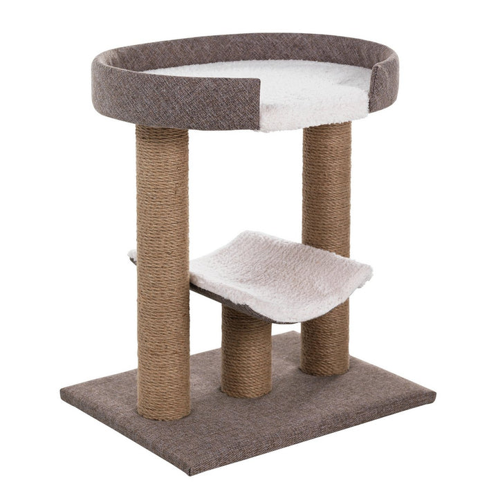 Home Cat Scratching Post With Bed - Brown