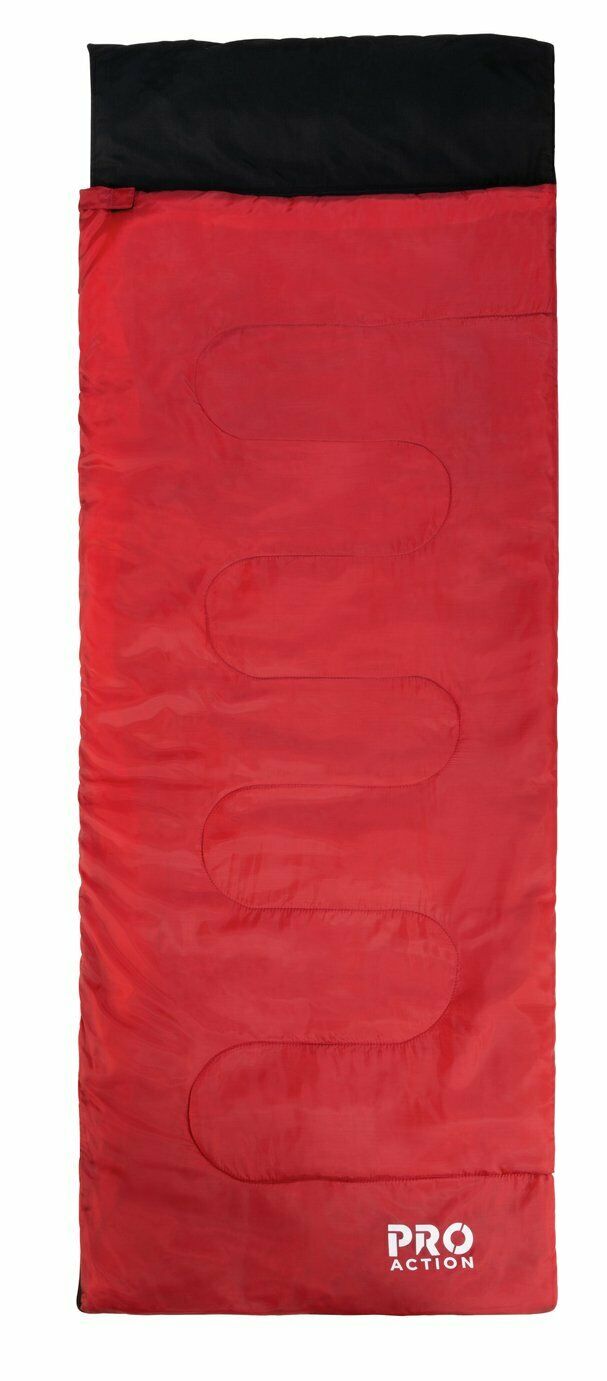 ProAction 250GSM Envelope Sleeping Bag - Red