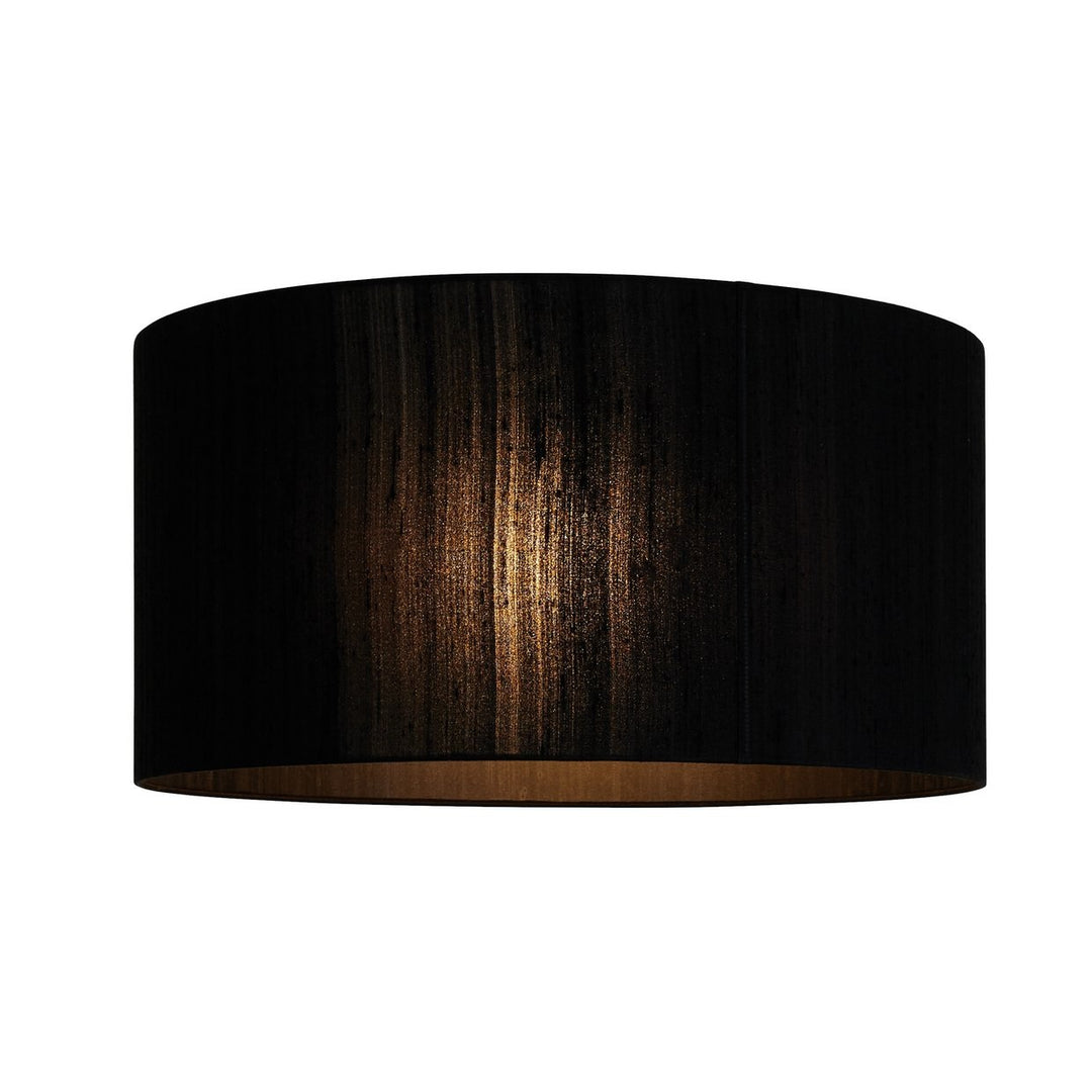 Habitat Drum Silk 58cm Shade - Black