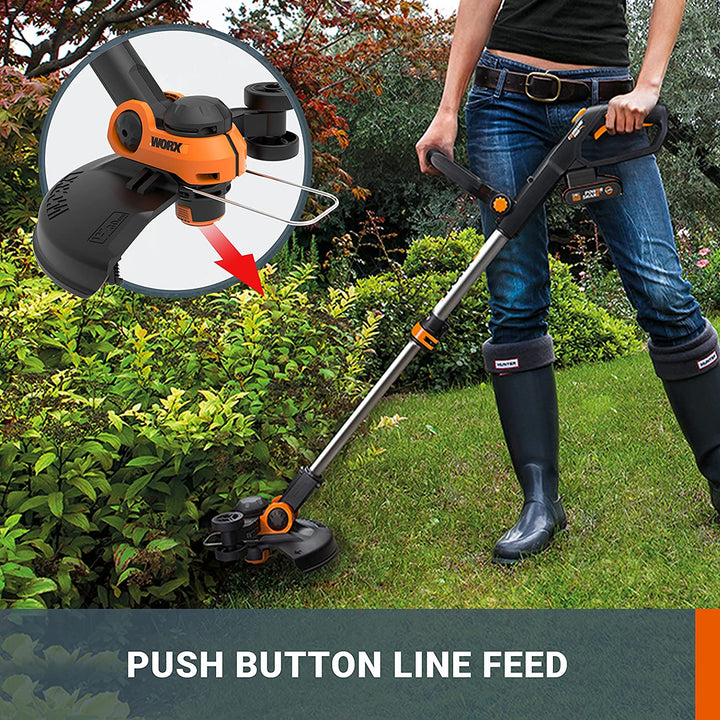 WORX WG163E-0 20v Cordless Grass Trimmer - Bare Tool