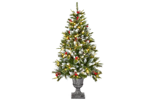 Premier Decorations 5ft Pre-lit Needle Pine Christmas Tree - Green
