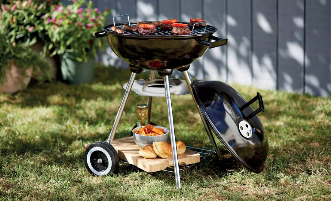 Home 43cm Kettle Charcoal BBQ - Black