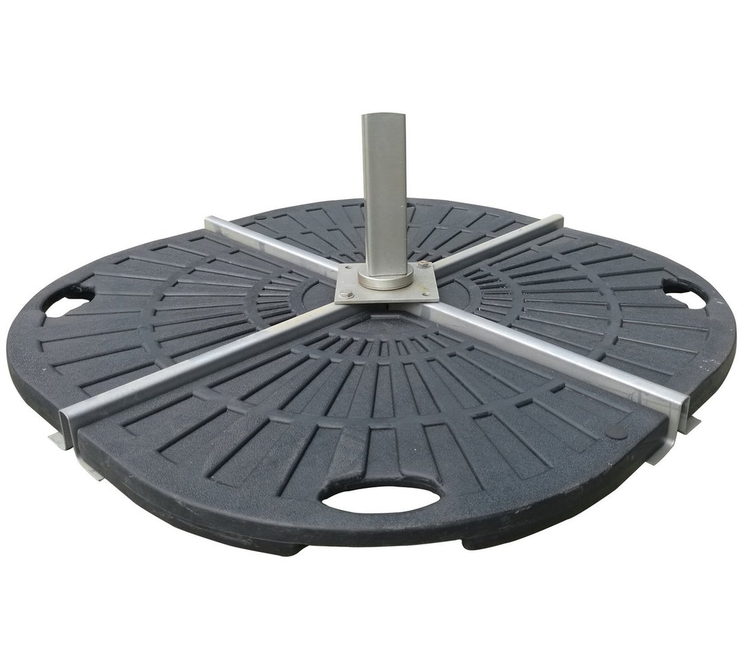 Home Resin Quarter Parasol Base - Black