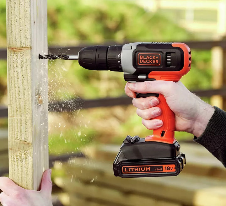 Black + Decker 18V Lithium-ion Drill Driver with Accessories