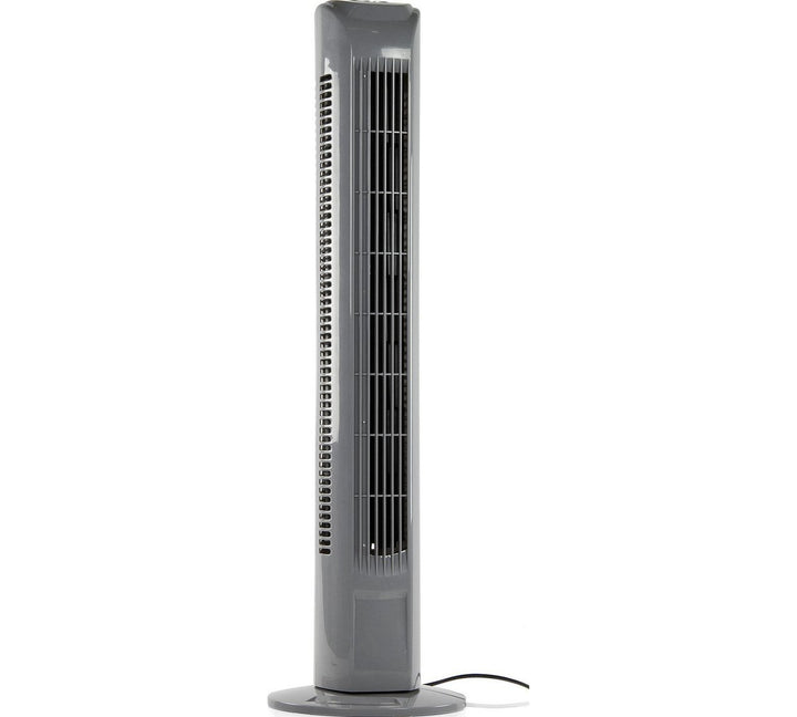 Challenge Grey Oscillating Tower Fan With Remote Control