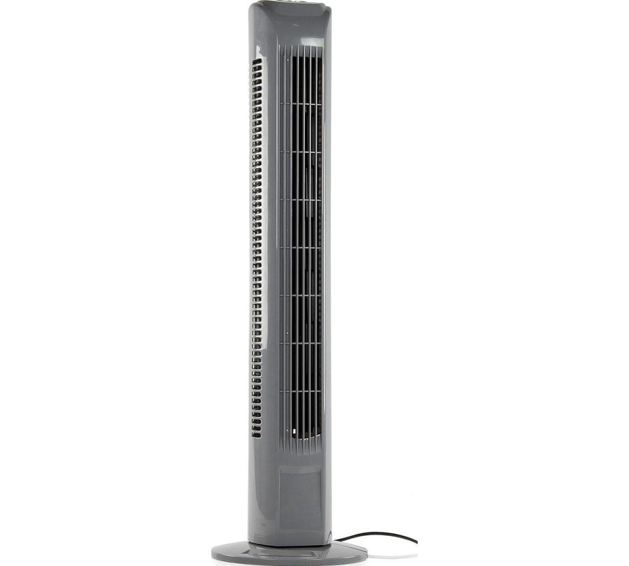 Challenge Grey Oscillating Tower Fan With Remote Control