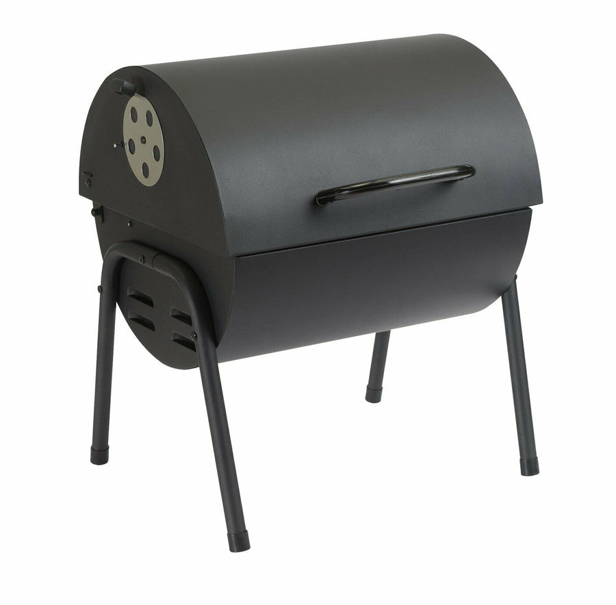Home Table Top Oil Drum Charcoal BBQ - Black