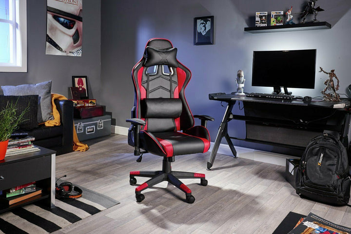 X-Rocker Alpha eSports Ergonomic Office Gaming Chair - Black & Red