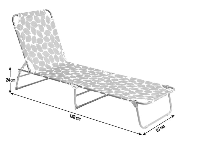 Habitat Lemons Folding Metal Sun Lounger - Yellow