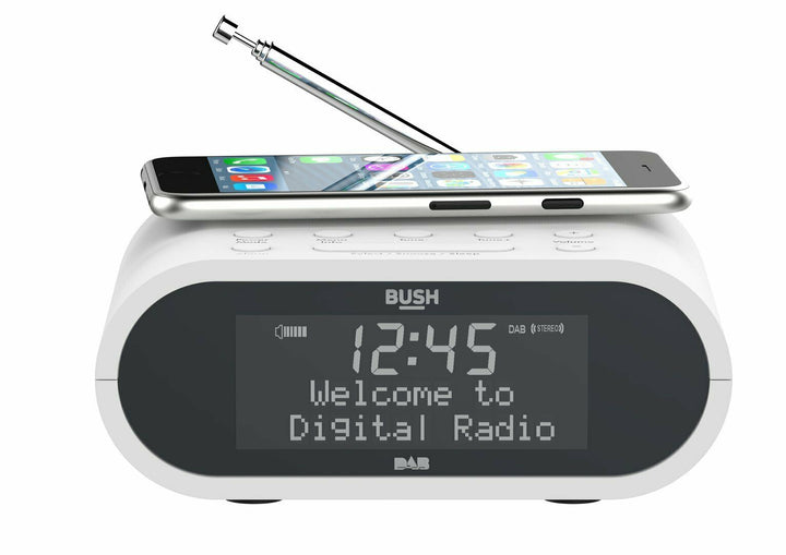 Bush Wireless Charging DAB Clock Radio - White