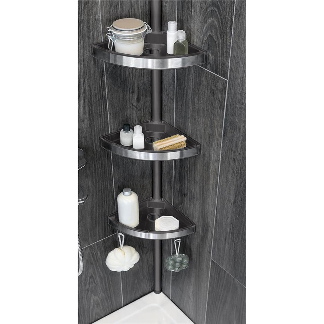 Lloyd Pascal Floor To Ceiling Bathroom Corner Unit - Chrome