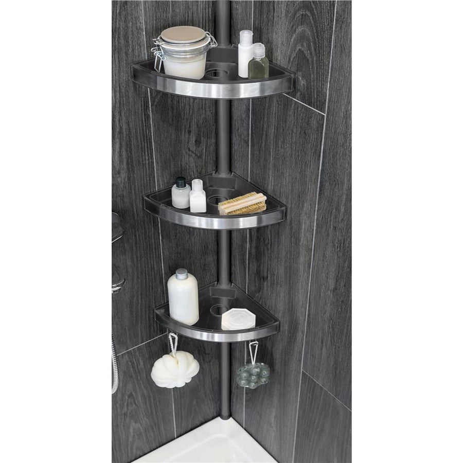 Lloyd Pascal Floor To Ceiling Bathroom Corner Unit - Chrome