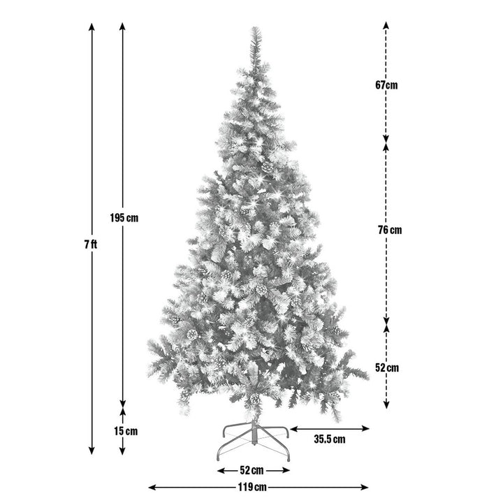 Habitat 7ft Oscar Pre-lit Pine Cone Christmas Tree - Green
