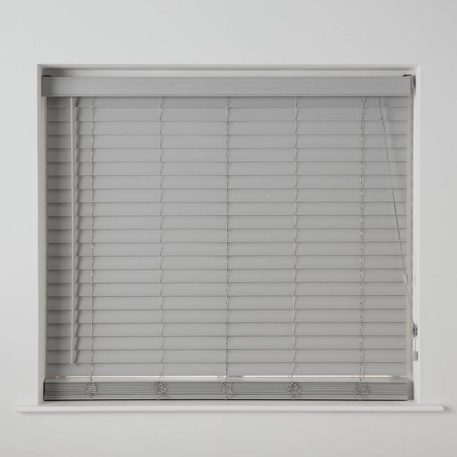Home 3ft Faux Wood Venetian Blind - Dove Grey