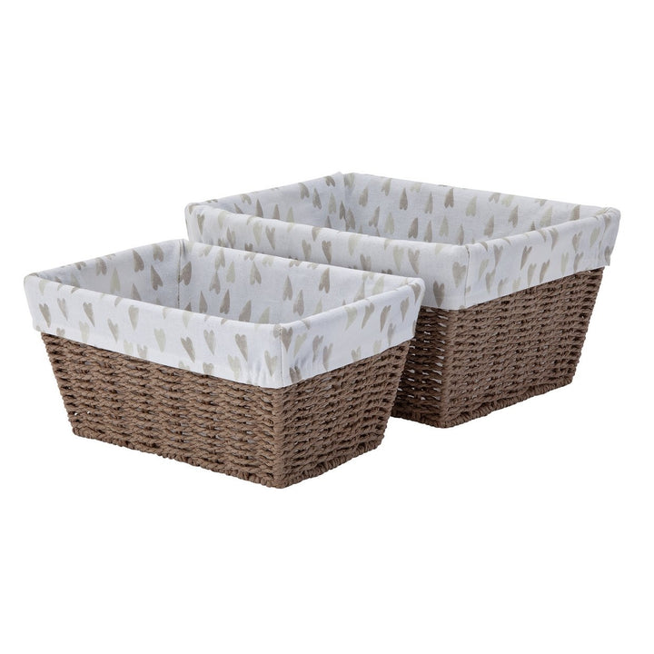 Home Set of 2 Heart Baskets