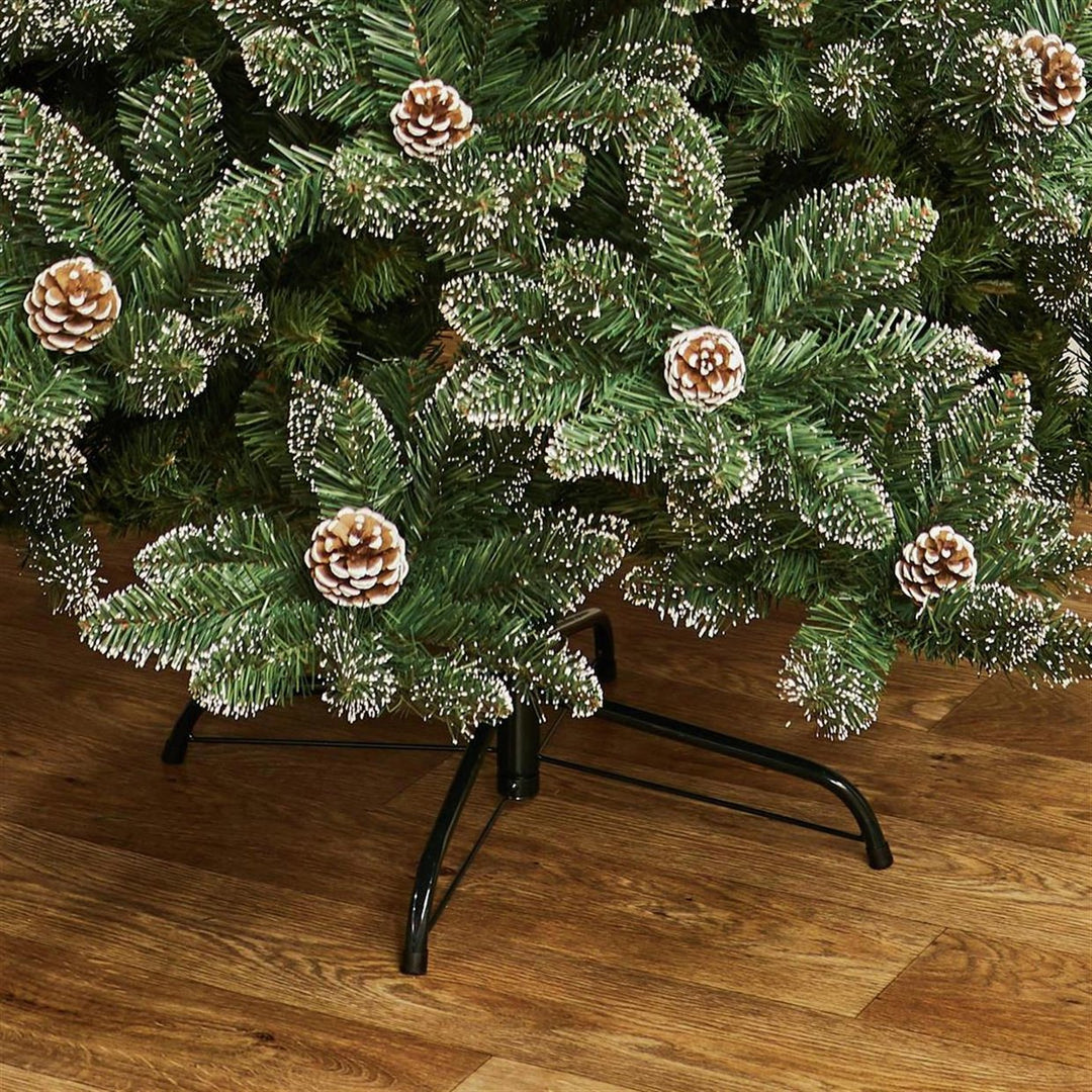 Premier Decorations 7ft Snow Tipped Mountain Pinetree - Green