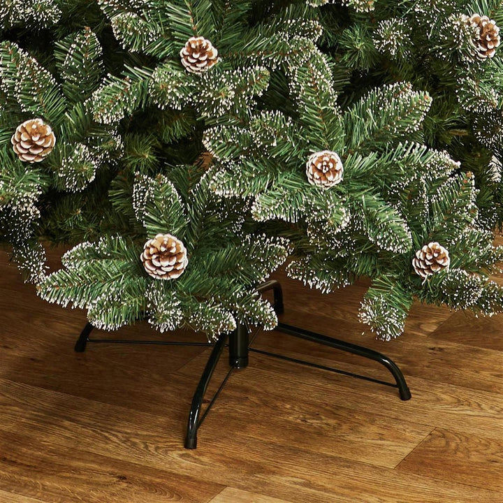 Premier Decorations 7ft Snow Tipped Mountain Pinetree - Green