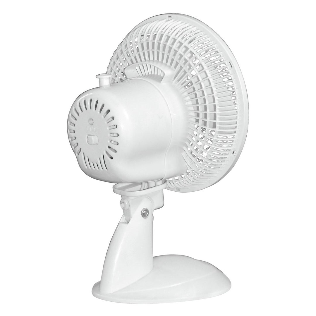 Challenge 7 Inch Oscillating Desk Fan - 2 Speed - White