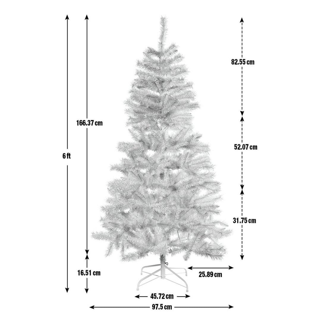 Habitat 6ft Pre Lit Iridescent Christmas Tree - White