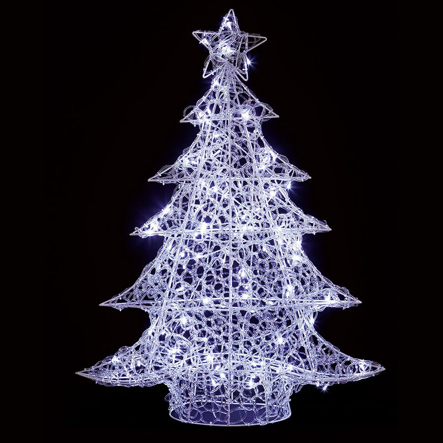 Premier Decorations 3ft Soft Acrylic Pre-Lit Christmas Tree - White