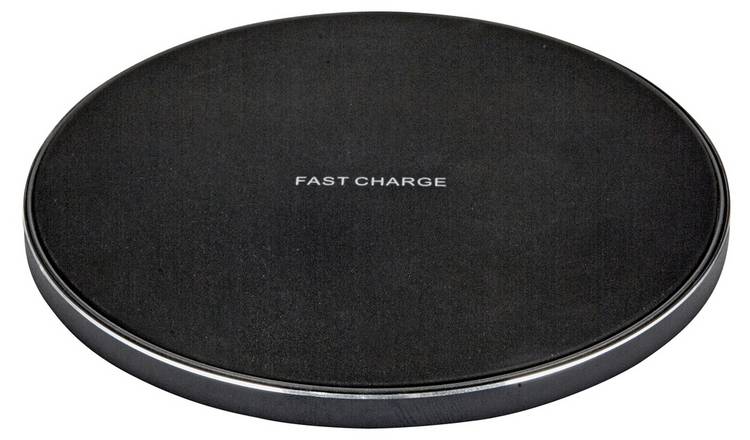 10W Wireless Fast Charge Smart Phone iPhone Charger Pad USB Powered - Black