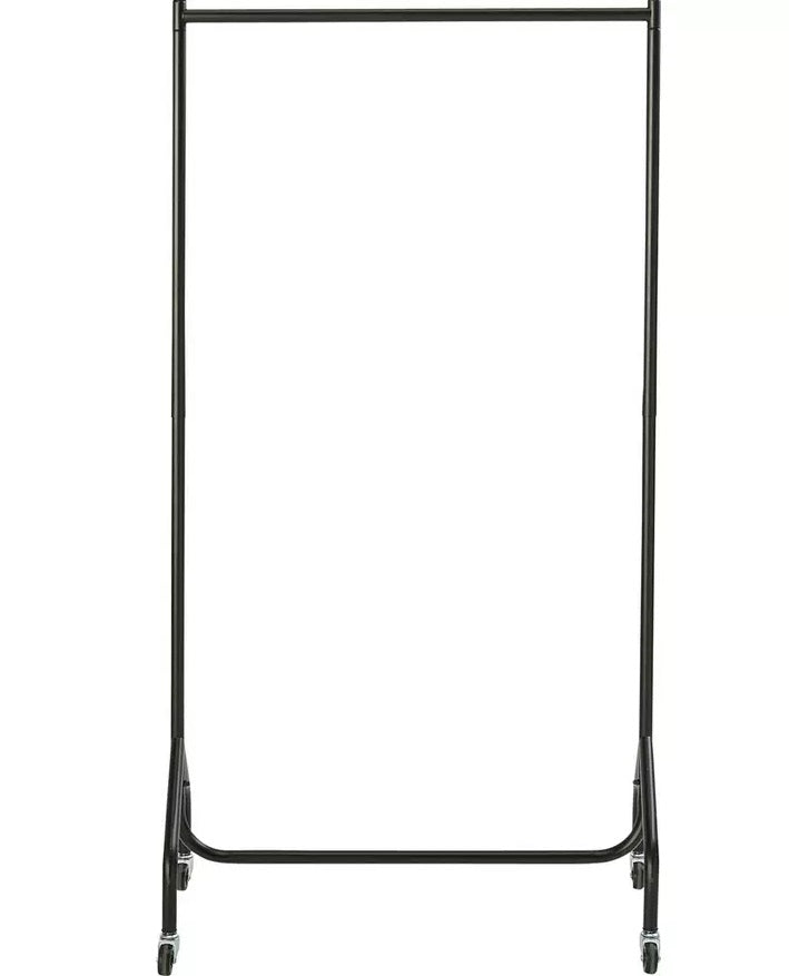 Home Heavy Duty Single Clothes Rail - Black