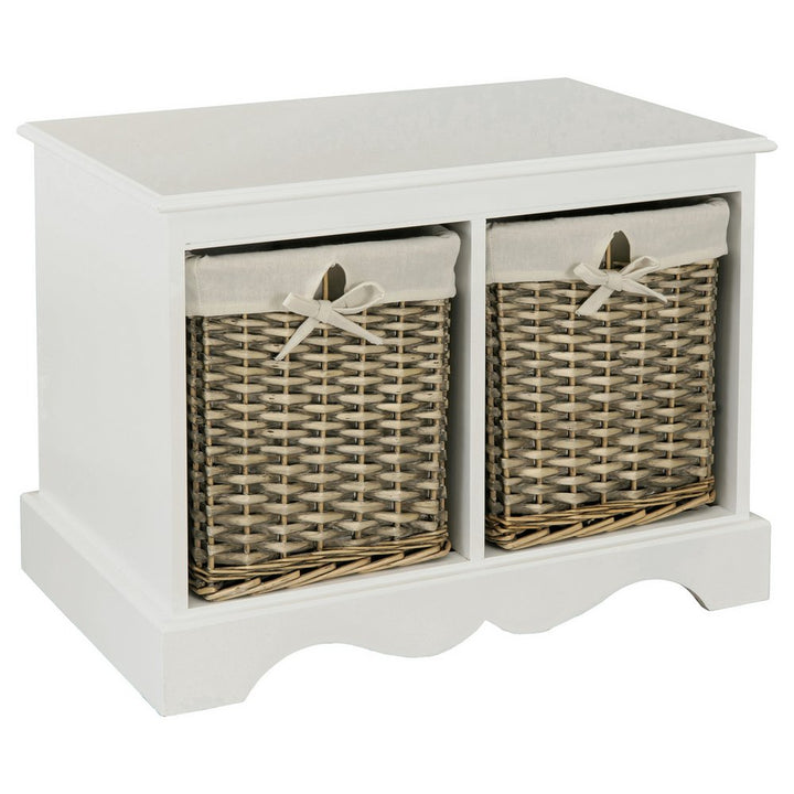 Home Malvern Hallway Shoe Storage Bench - White
