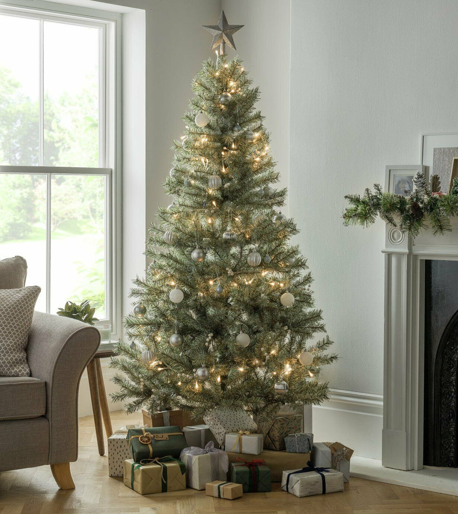 Home 6ft Snowy Mixed Frost Christmas Tree - Green