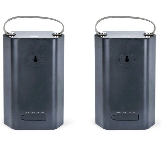 Bush Wireless Waterproof Dual Speakers - Black