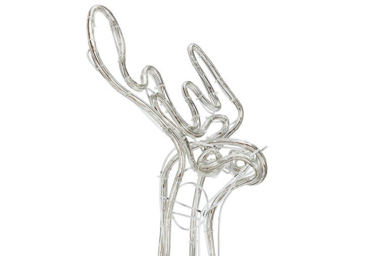 Home LED Animated Nodding Reindeer - Bright White