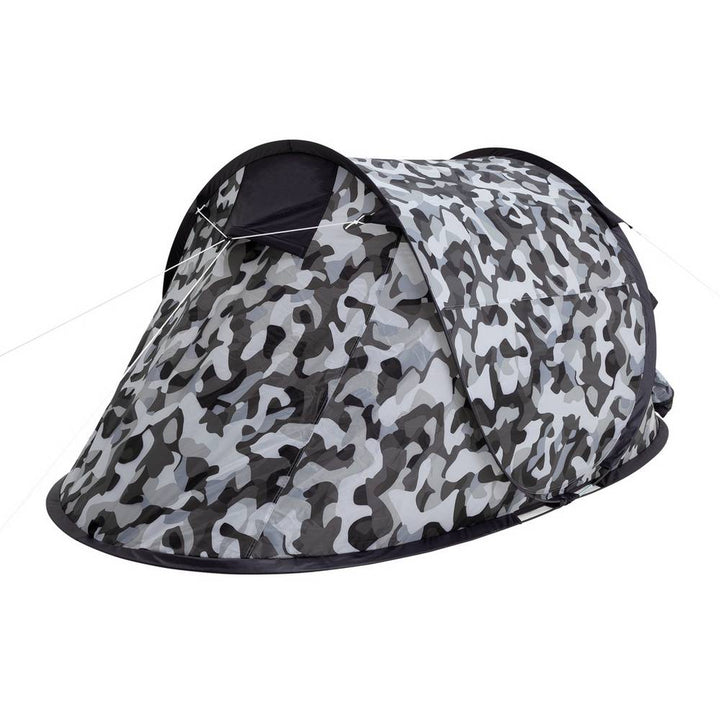 Home Camo 2 Man 1 Room Pop Up Tent - Grey
