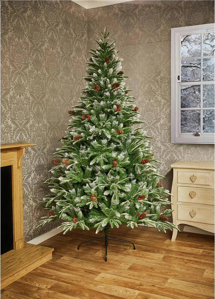 Premier Decorations 6ft Frosted Spruce Christmas Tree - Green