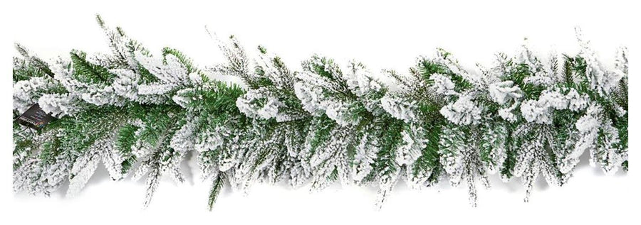 Premier Decorations 1.8m Snow Christmas Garland - Green