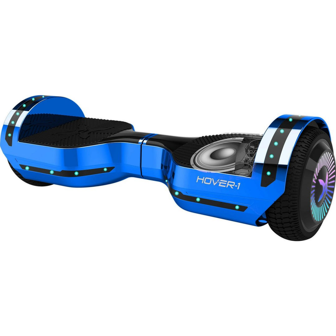 Hover-1 Chrome Metallic Blue Bluetooth Speaker Hoverboard