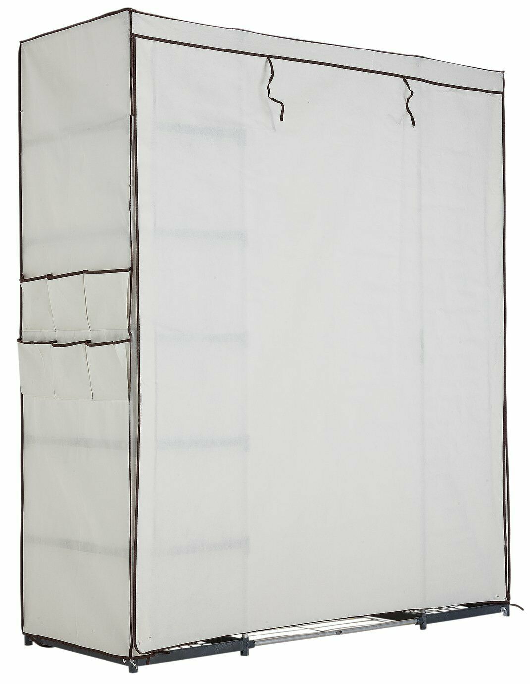 Home Fabric Covered Triple Wardrobe - Cream