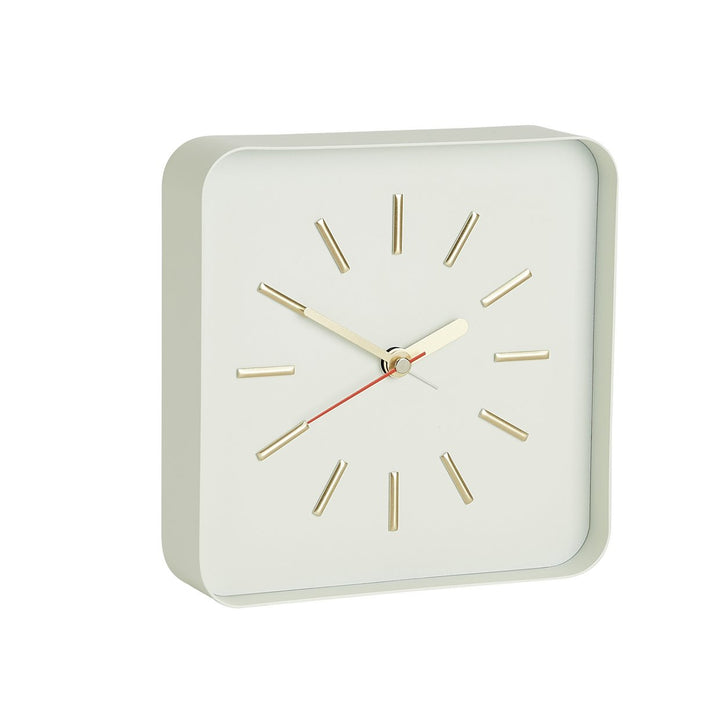 Habitat Lester Metal Alarm Clock - White