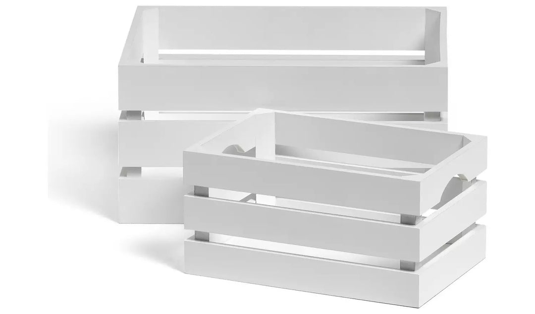 Habitat pack of 2 Storage Crates - White