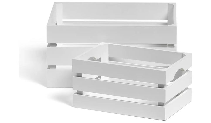 Habitat pack of 2 Storage Crates - White