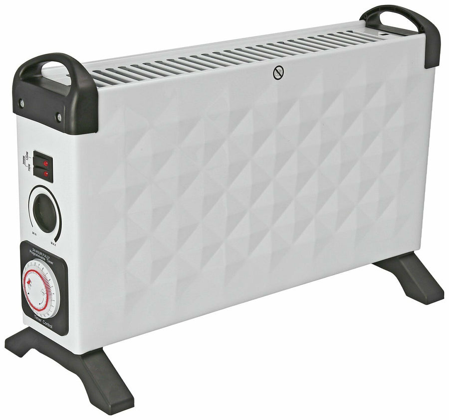 Challenge Diamond 2kw Convector Heater With 24Hr Timer - White